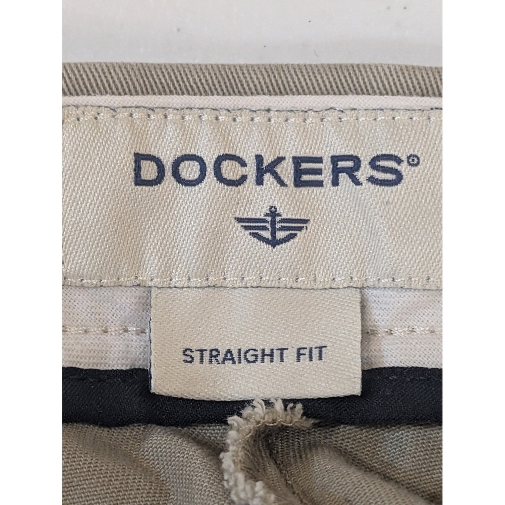 Dockers Mens Straight Fit Khaki Pants Beige Casual Trousers 38W x 32L - Picture 4 of 7